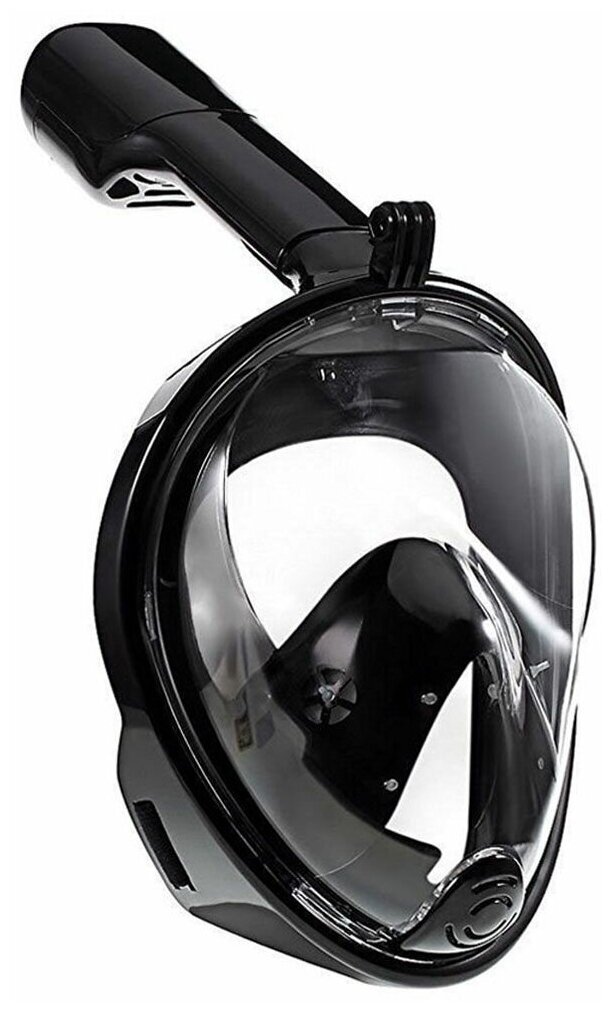 Подводная маска для плавания (снорклинга) Free Breath с креплением для экшн-камеры (розовая размер S/M)
