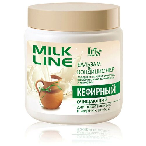 IRIS cosmetic бальзам-кондиционер Milk Line Кефирный очищающий, 500 мл