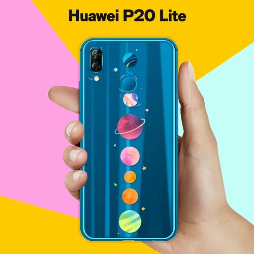 Силиконовый чехол Планеты на Huawei P20 Lite