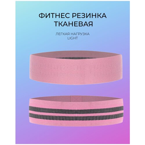 Тканевый ленточный эспандер для фитнеса и йоги розовая 768 см 1 уровень Light предполагает нагрузку 7-14 кг Фитнес резинки Фитнес резинки тканевые Набор резинок для фитнеса Резинки для фитнеса Эспандер Лента для тренировок 399₽