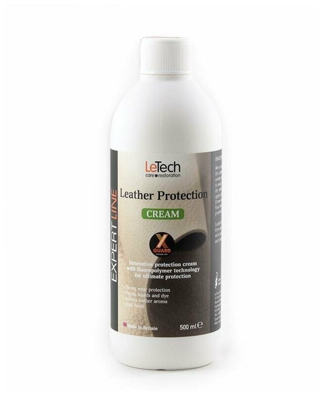 Защитный крем для кожи LeTech Leather Protection Cream X-GUARD 500мл