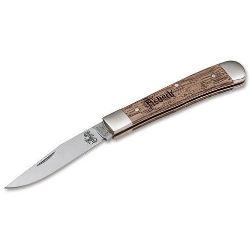 Нож складной Boker Trapper Asbach Uralt коричневый/серебристый нож boker 112565 trapper uno