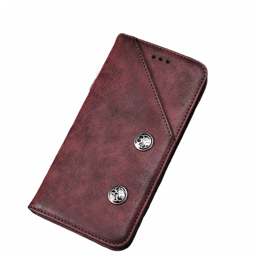 фото Чехол-книжка mypads для asus zenfone 3 max zc520tl 5.2 креативный крафтовый ретро футляр азиатский стиль ручной работы c декоративными пуговицами и визитницей красный