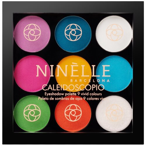 NINELLE Палетка теней для век 9 ярких оттенков CALEIDOSCOPIO №525, мультицветный палетка ninelle палетка теней для век 9 ярких оттенков caleidoscopio