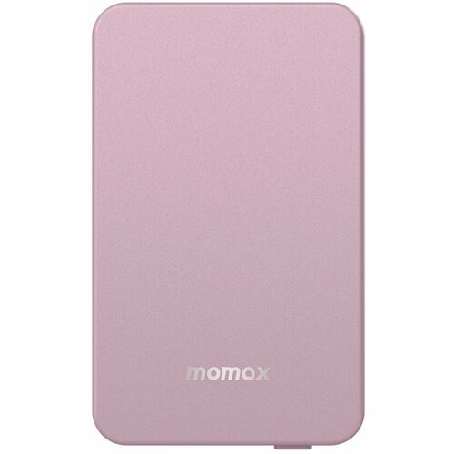 Внешний аккумулятор с беспроводной зарядкой Momax Q.Mag Power 6 Magnetic Wireless Battery Pack 5000mAh Pink (IP106P)