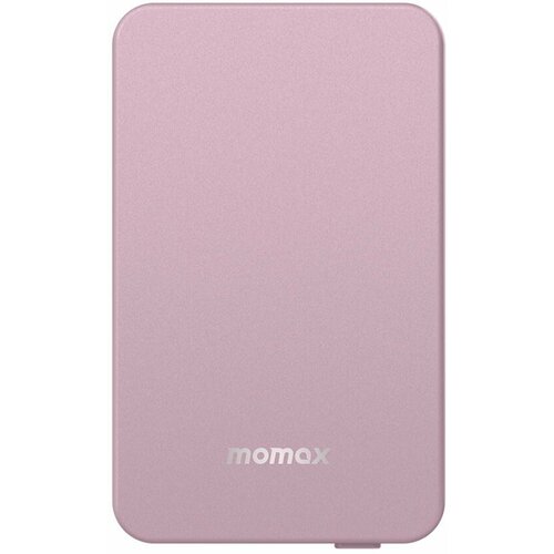 Внешний аккумулятор с беспроводной зарядкой Momax QMag Power 6 Magnetic Wireless Battery Pack 5000mAh Pink IP106P 480000₽