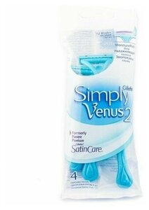 Фото Одноразовые станки для бритья GILLETTE Simply Venus SATIN CARE 4 шт.