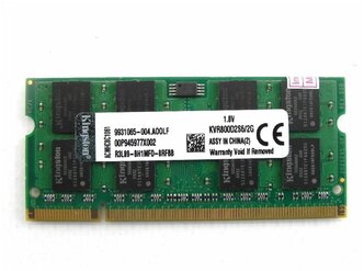 Оперативная память для ноутбука SODIMM DDR2 2Gb Kingston KVR800D2S6/2G 800MHz (PC-6400), 200-pin, 1.8V, CL6, Retail