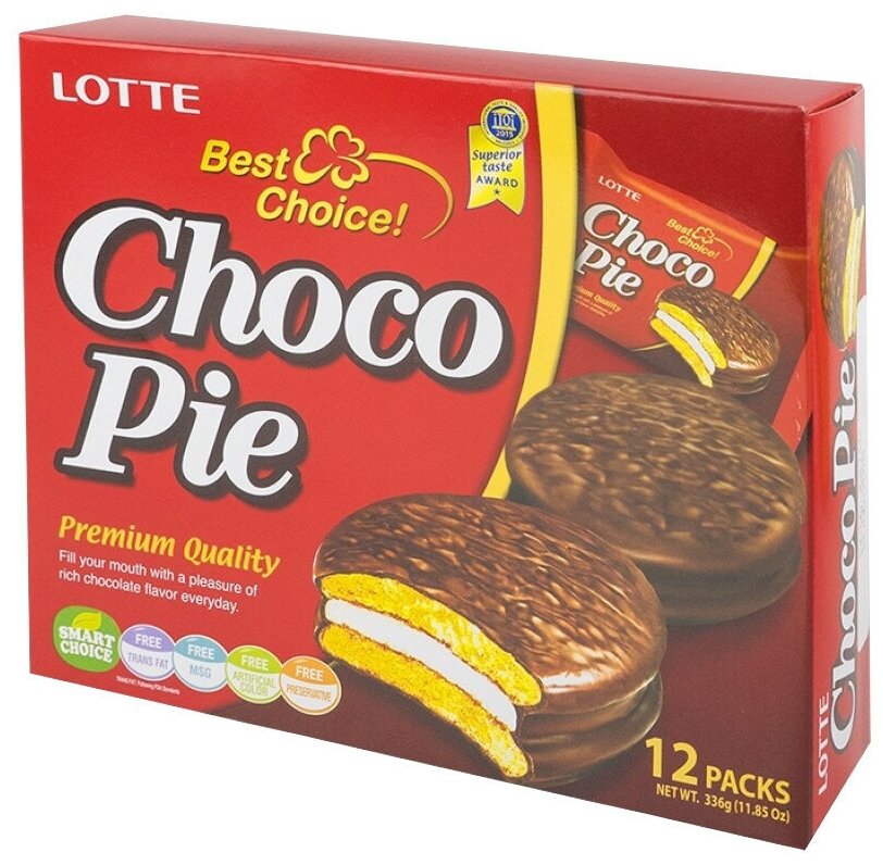 Пирожное Lotte Choco Pie, 336 г, 12 шт. в уп. - фотография № 2