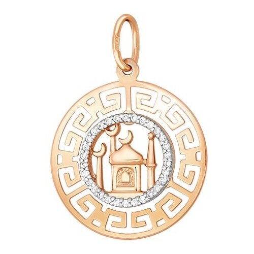 фото Подвеска из золота с фианитами яхонт ювелирный арт. 191902