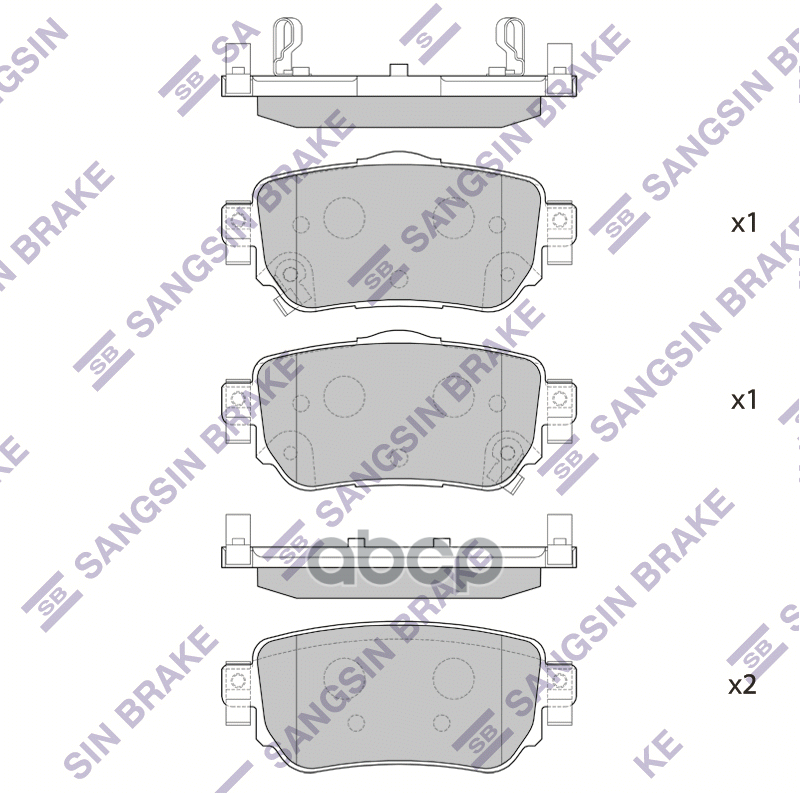 Sangsin SP4140 Колодки тормозные дисковые задние