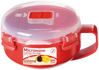 Sistema Чаша для завтрака Microwave 1112, 18x14.3 см, красный