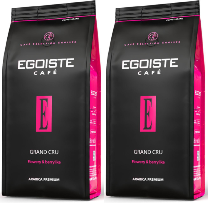 Кофе в зернах Egoiste Grand Cru 1 кг 2 штуки