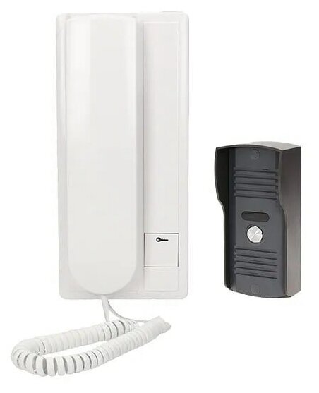 Комплект (вызывная панель и трубка) аудиодомофона EL AIS-01 для офиса или частного дома