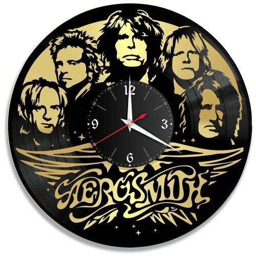 Настенные часы из виниловой пластинки Aerosmith/виниловые/из винила/часы пластинка/ретро часы