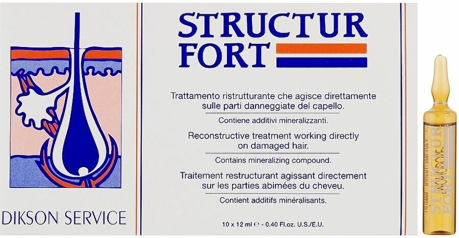 Dikson Structur Fort Ампульное средство для восстановления безжизненных, ослабленных волос, 10х12 мл (Dikson, ) - фото №12