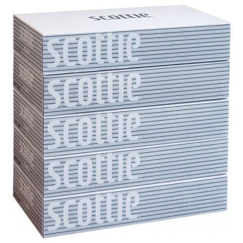 CRECIA SCOTTIE Facial Tissues Fowerbox салфетки бумажные двухслойные элегантный дизайн, 200 шт. * 5 упаковок.