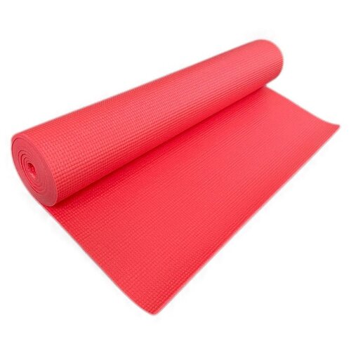 фото Коврик для йоги и фитнеса yoga mat 4 мм универсальный красный baziator