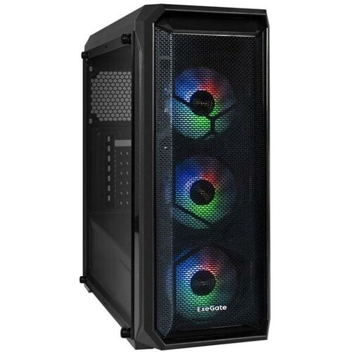 Корпус ATX Exegate i3 NEO-PPH500 500 Вт чёрный корпус miditower exegate mistery z4 black atx без бп 2 usb 1 usb3 0 hd аудио черный вент 12 см с rgb подсветкой пылевые фильтры боковая панель закаленное стекло ex294389rus