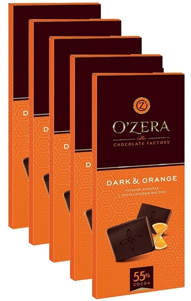 Шоколад горький Dark & Orange 55% 5/90 г - фотография № 1