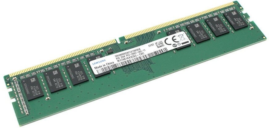 Оперативная память для компьютера DIMM DDR4 8ГБ Samsung M378A1K43CB2-CRC 2400MHz (PC-19200) 280pin, 1.2V, Retail