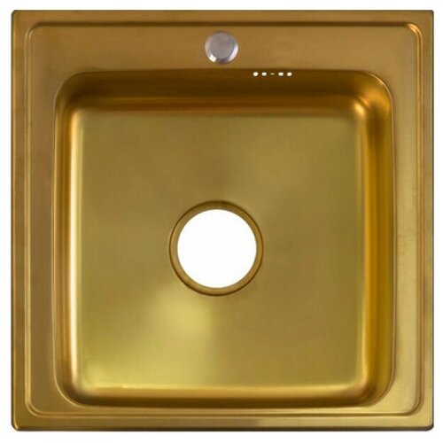Врезная кухонная мойка 50х50см, Seaman Eco Wien SWT-5050-Antique gold satin.A, бронзовый/золотой