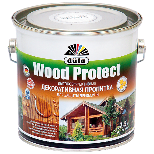 Dufa пропитка Wood Protect, 2.5 кг, 2.5 л, палисандр пропитка dufa universal палисандр 9 л 84756035