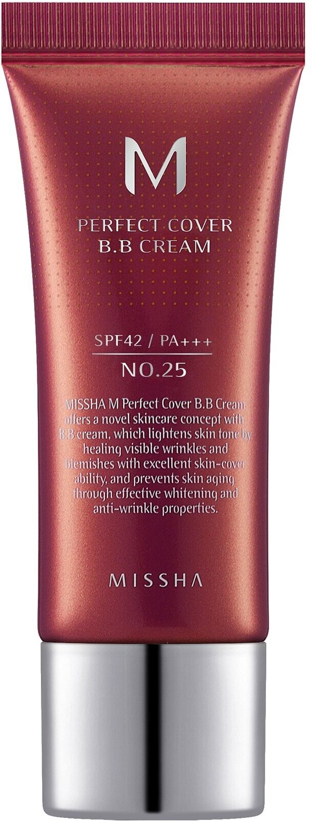 Тональный крем MISSHA M Perfect Cover BB Cream SPF42/PA+++ (No.25/Warm Beige), 20 мл
