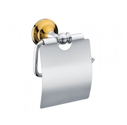 Держатель туалетной бумаги MELANA хром+золото MLN-820007