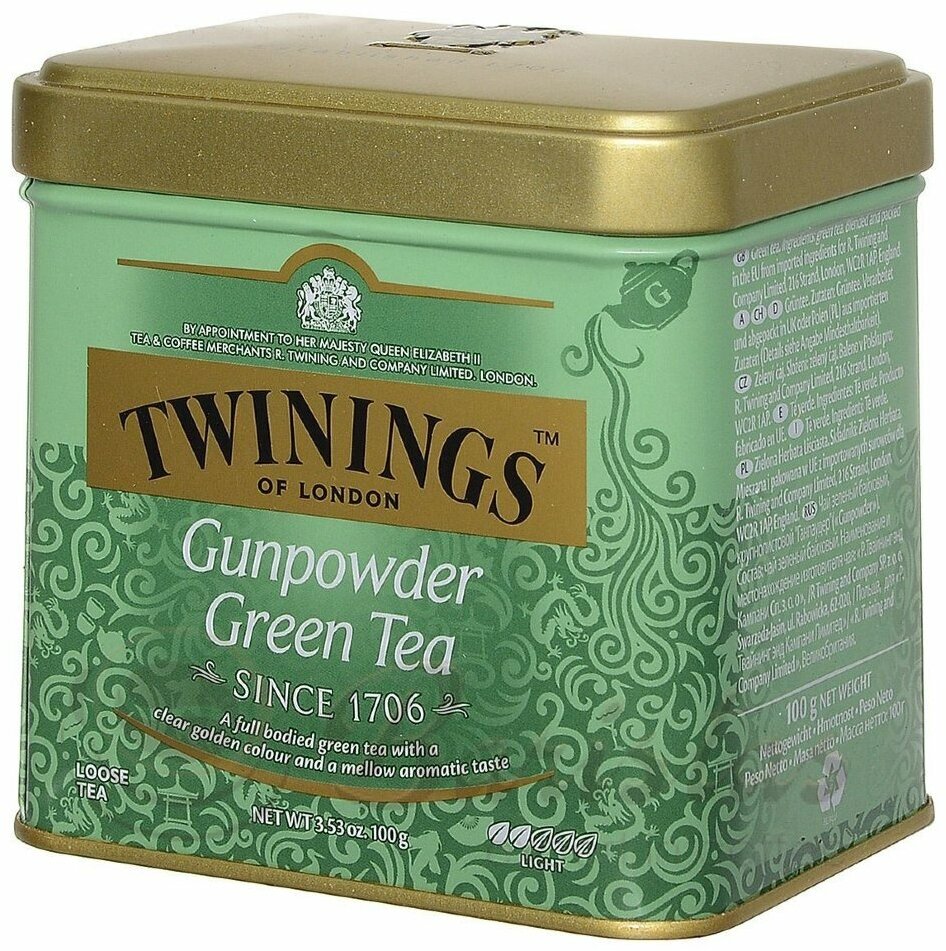Twinings Gunpowder зеленый чай 100 г ж/б (23000)