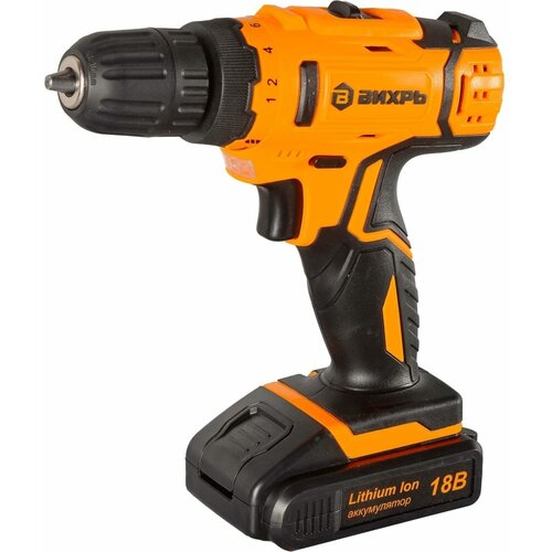Аккумуляторная дрель-шуруповерт Вихрь ДА-18Л-2КБ 11805₽