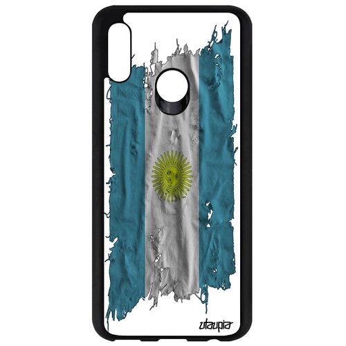 фото Чехол на honor 10 lite, "флаг аргентины на ткани" патриот государственный utaupia