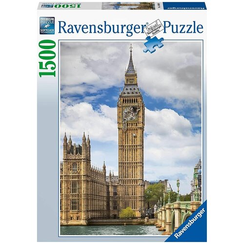 Пазл Ravensburger 1500 деталей: Забавный кот на Биг-Бене 160099 пазл ravensburger 1500 eames имс карточный домик арт 16951