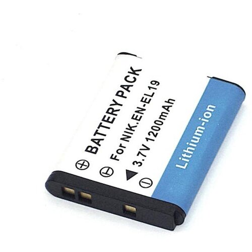 аккумулятор для фотоаппарата nikon en el19 cs enel19 3 7v 1200mah код mb077122 Аккумуляторная батарея для фотоаппарата Nikon Coolpix A100 (EN-EL19) 3.7V 1200mAh Li-ion