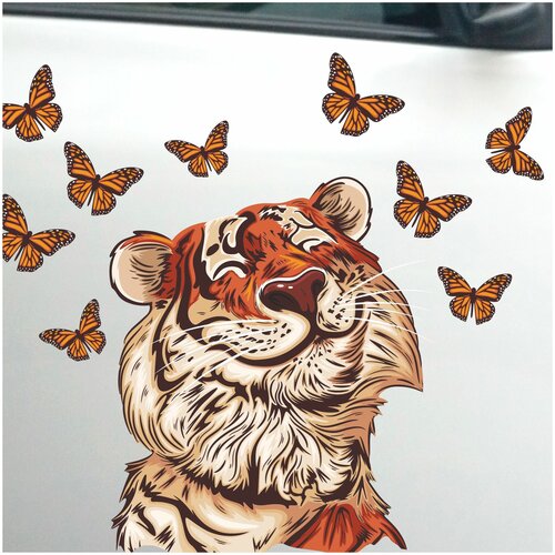 Интерьерная наклейка животные тигр 32x30 см