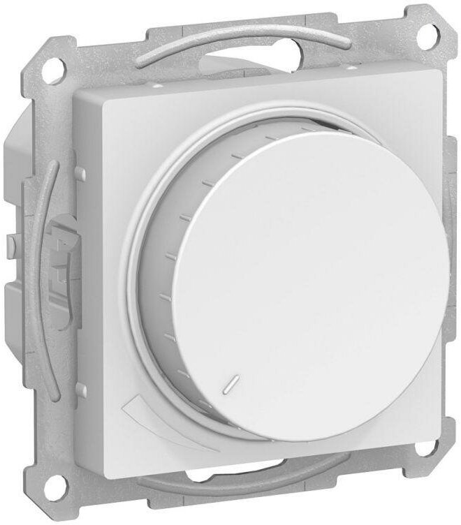 Светорегулятор поворотно-нажимной AtlasDesign 400Вт механизм бел. | код. ATN000123 | Systeme Electric (5шт. в упак.)