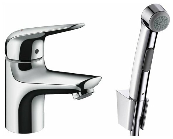 Hansgrohe Смеситель Hansgrohe 71144000 Novus для раковины, с гигиеническим душем, хром