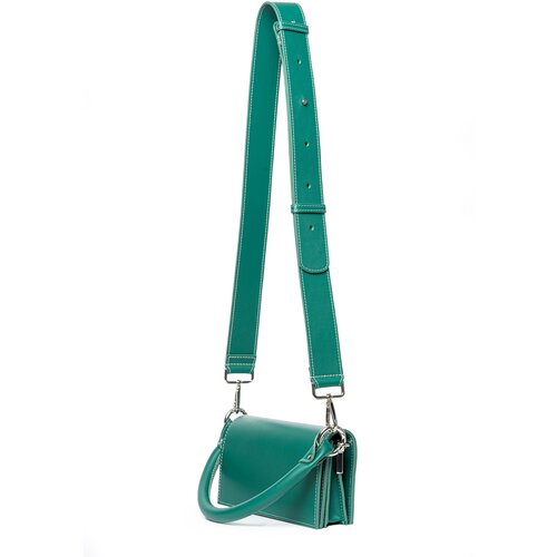 Сумка IMAKEBAGS классическая, натуральная кожа, зеленый