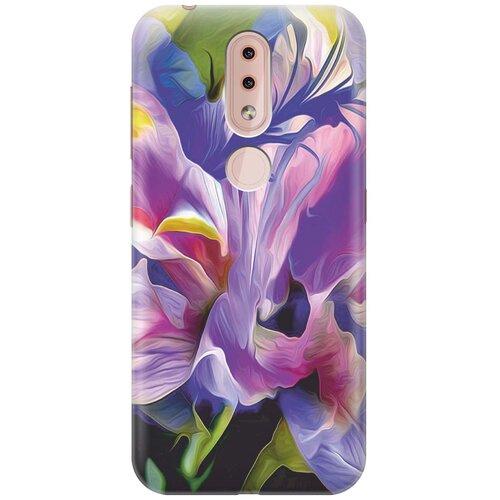фото Gosso ультратонкий силиконовый чехол-накладка для nokia 4.2 с принтом "цветочная абстракция"