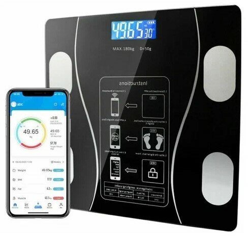 Умные напольные весы iFit Bluetooth / Смарт-весы для измерения массы тела и жира