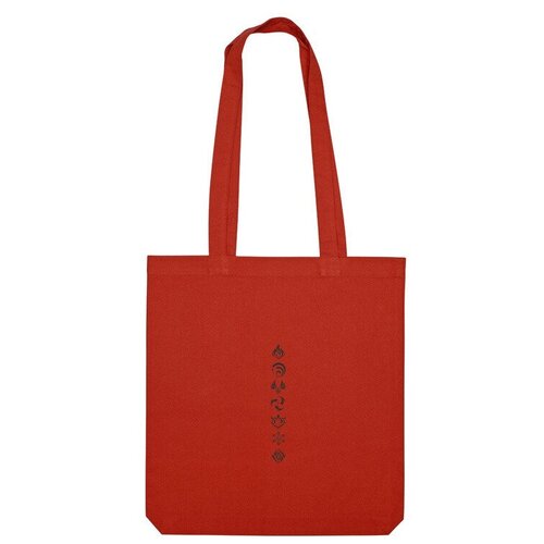 Сумка шоппер Us Basic, красный мешок сумка genshin impact 7