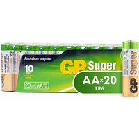 Батарейка GP Super Alkaline AA, в упаковке: 20 шт.