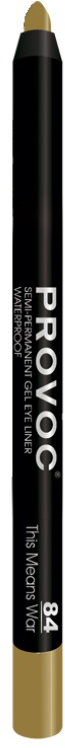 PROVOC Подводка гелевая в карандаше для глаз, 84 оливковый шиммер / Gel Eye Liner This Means War