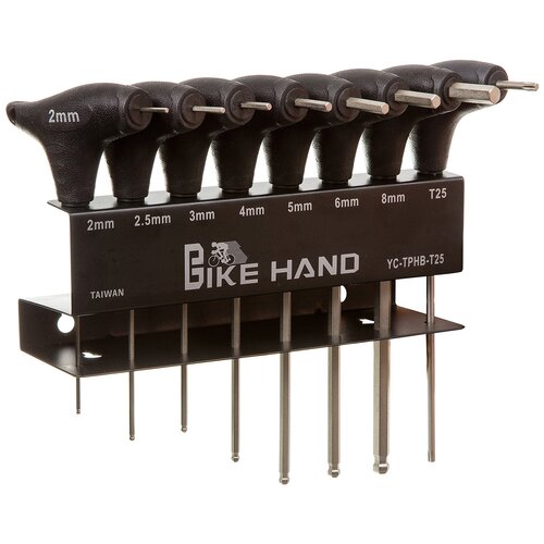 Набор Bike Hand YC-TPHB-T25 черный/серебристый ключ torx bike hand t25 yc t25