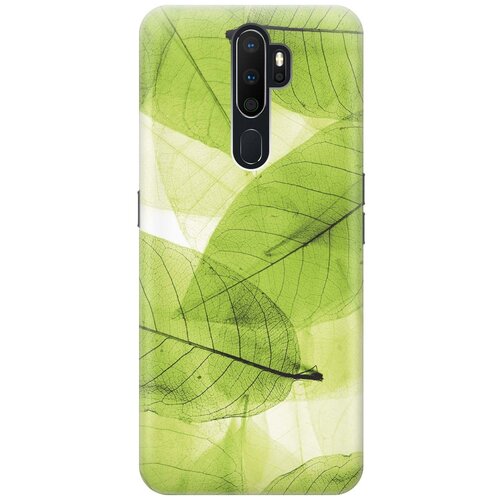 фото Cиликоновый чехол на oppo a5 2020 / оппо а5 2020 с принтом "зеленые листья" gosso