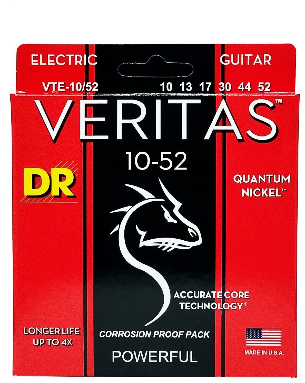 DR Strings VTE-10/52 Veritas Quantum Nickel Electric 10-52 струны для электрогитары