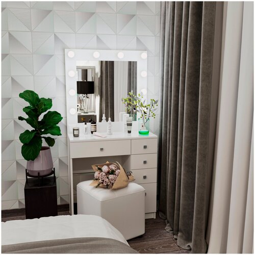 Туалетный столик с 5 ящиками с подсветкой