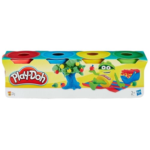 Масса для лепки Play-Doh Набор 4 банки мини 224 г (23241) 4 цв. игровой набор hasbro play doh плей до мини сладости