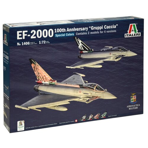 Сборная модель Italeri Самолет EF-2000 100th Anniv.GRUPPI CACCIA (1406ИТ)