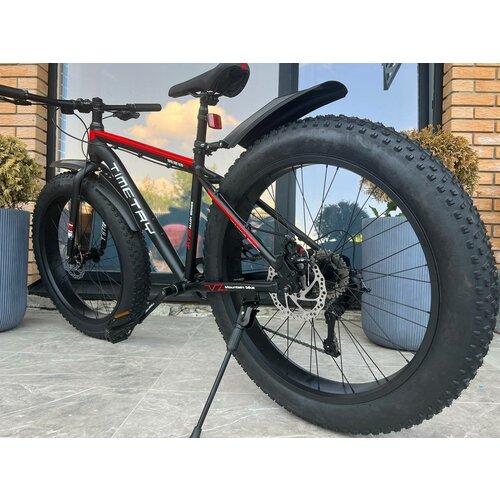 Велосипед фэтбайк TimeTry 26 тт089 колеса подростковыйвзрослыйженскиймужской в черно-красном цвете 2437900₽